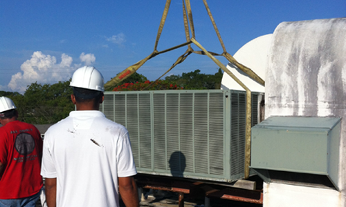 Replacement of rooftop package HVAC units at Page Field