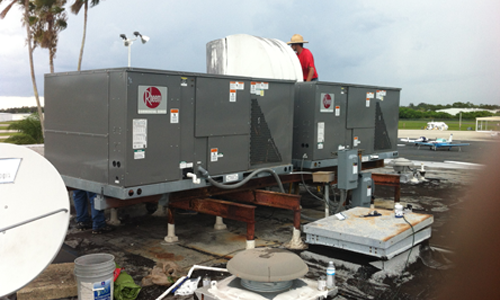 Replacement of rooftop package HVAC units at Page Field